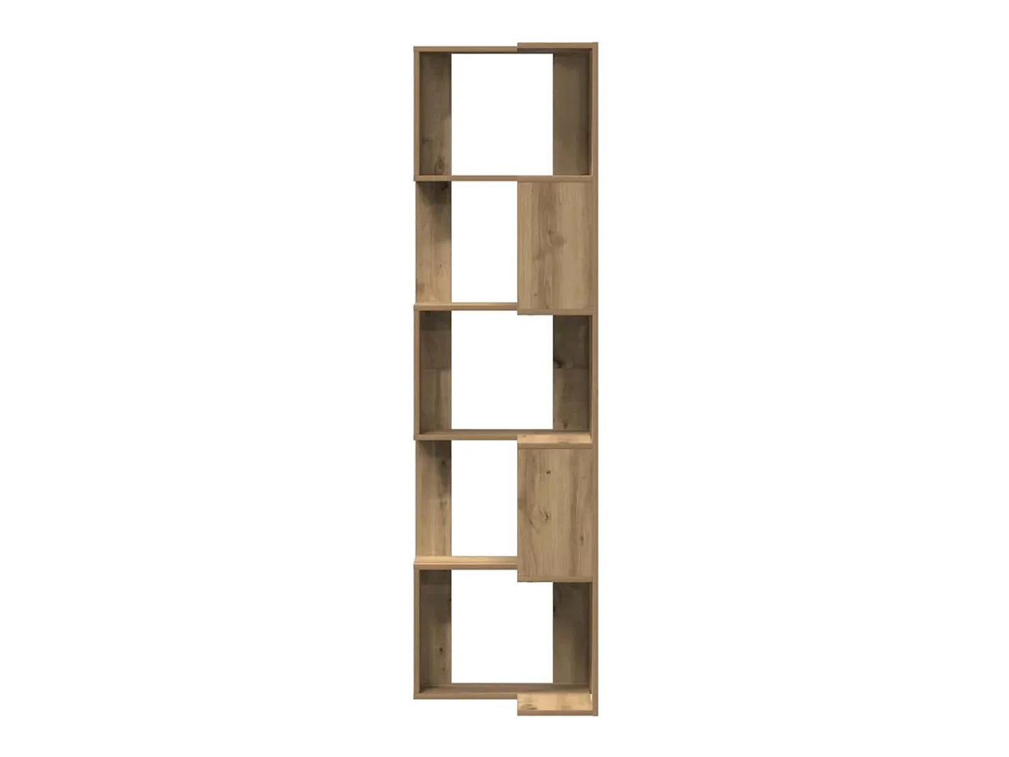 Estantería esquina 5 niveles madera roble artisan 50x50x179 cm