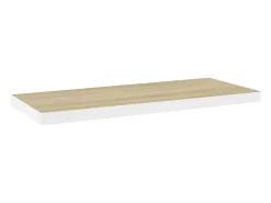 Estantería flotante de pared roble y blanco 80x23,5x3,8 cm MDF