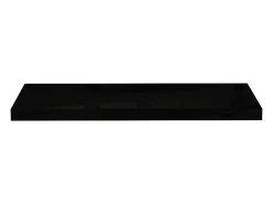 Estantería flotante de pared 4 piezas Negro Brillo 80x23,5x3,8 cm MDF