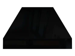 Estantería flotante de pared 4 piezas Negro Brillo 80x23,5x3,8 cm MDF