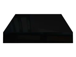 Estantería flotante de pared 4 piezas Negro Brillo 40x23x3,8 cm MDF