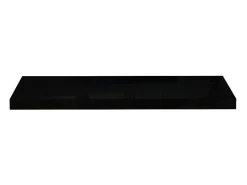 Estantería flotante de pared 2 piezas Negro Brillo 80x23,5x3,8 cm MDF