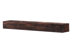 Estantería Flotante de Pared de Madera para Chimenea SucceBuy, 122 cm, Marrón