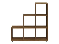 Estantería forma de escalera madera contrachapada roble marrón