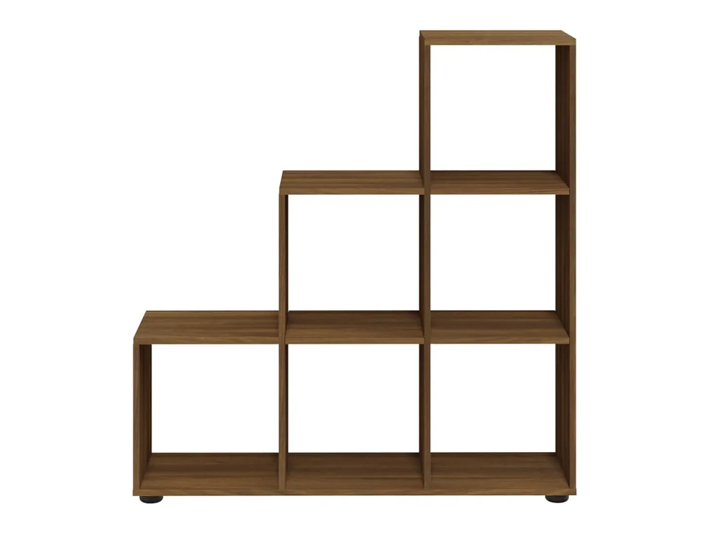Estantería forma de escalera madera contrachapada roble marrón