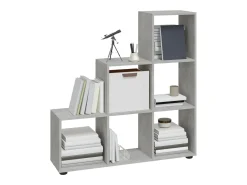 Estantería forma de escalera madera contrachapada gris hormigón