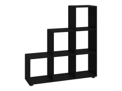 Estantería forma de escalera madera contrachapada negro