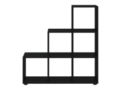 Estantería forma de escalera madera contrachapada negro