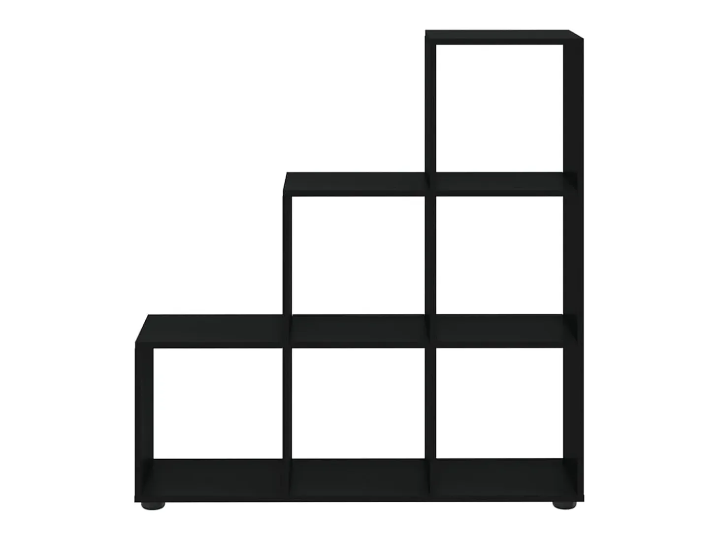 Estantería forma de escalera madera contrachapada negro