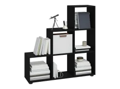 Estantería forma de escalera madera contrachapada negro