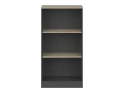 Estantería Frogi Oficina 3 Estantes Roble Sonoma y Gris Antracita 60x116x40 cm