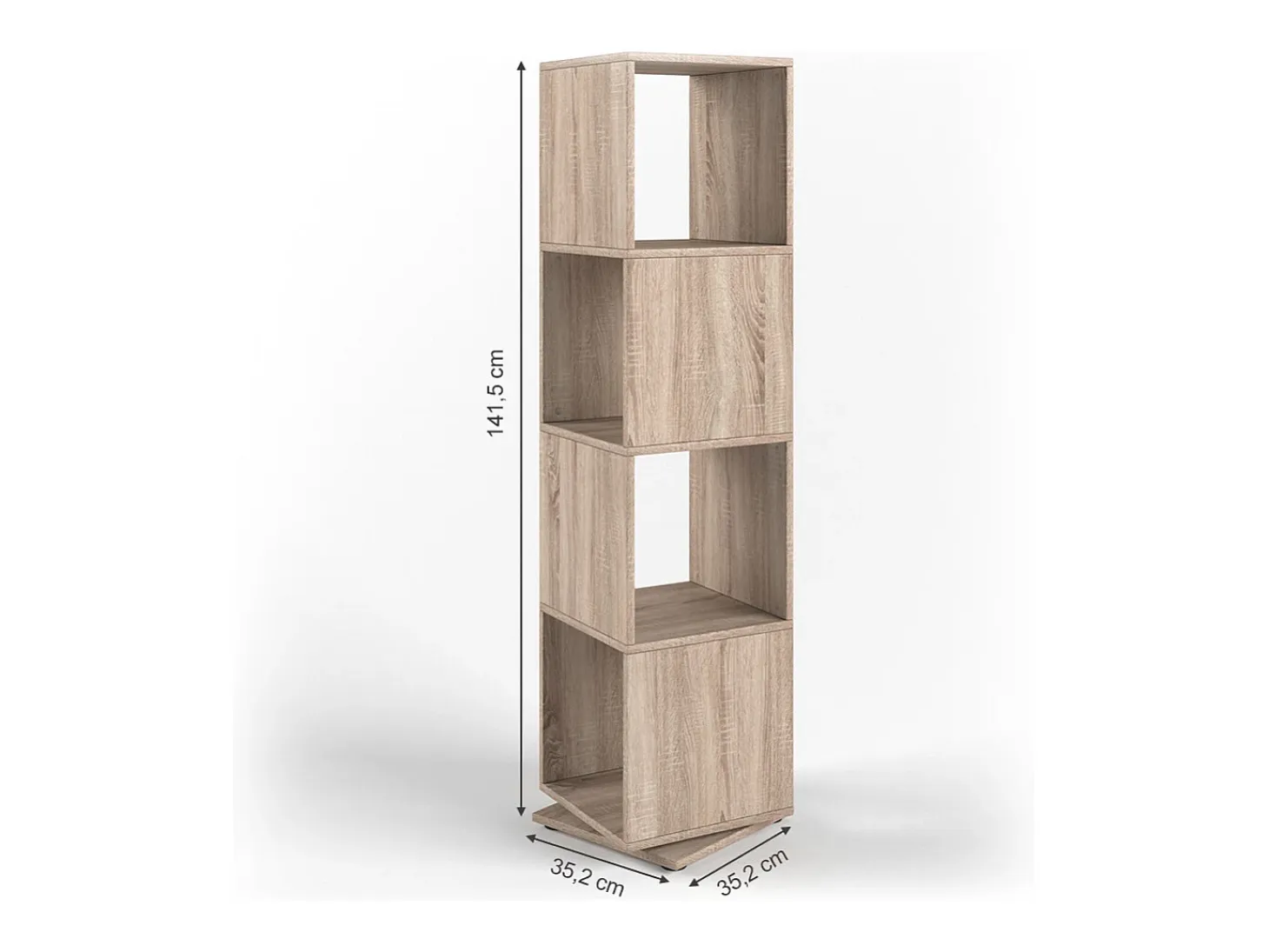 Estantería giratoria sonoma 35.2x35.2x144.2