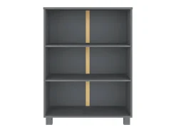 Estantería HAMAR madera maciza pino gris oscuro 85x35x112 cm