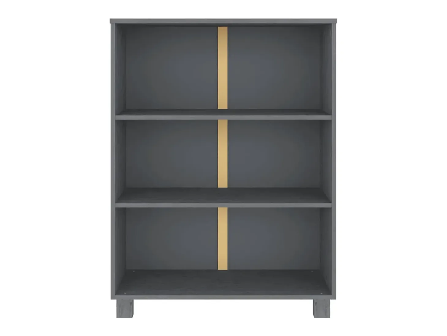 Estantería HAMAR madera maciza pino gris oscuro 85x35x112 cm