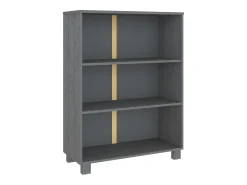Estantería HAMAR madera maciza pino gris oscuro 85x35x112 cm