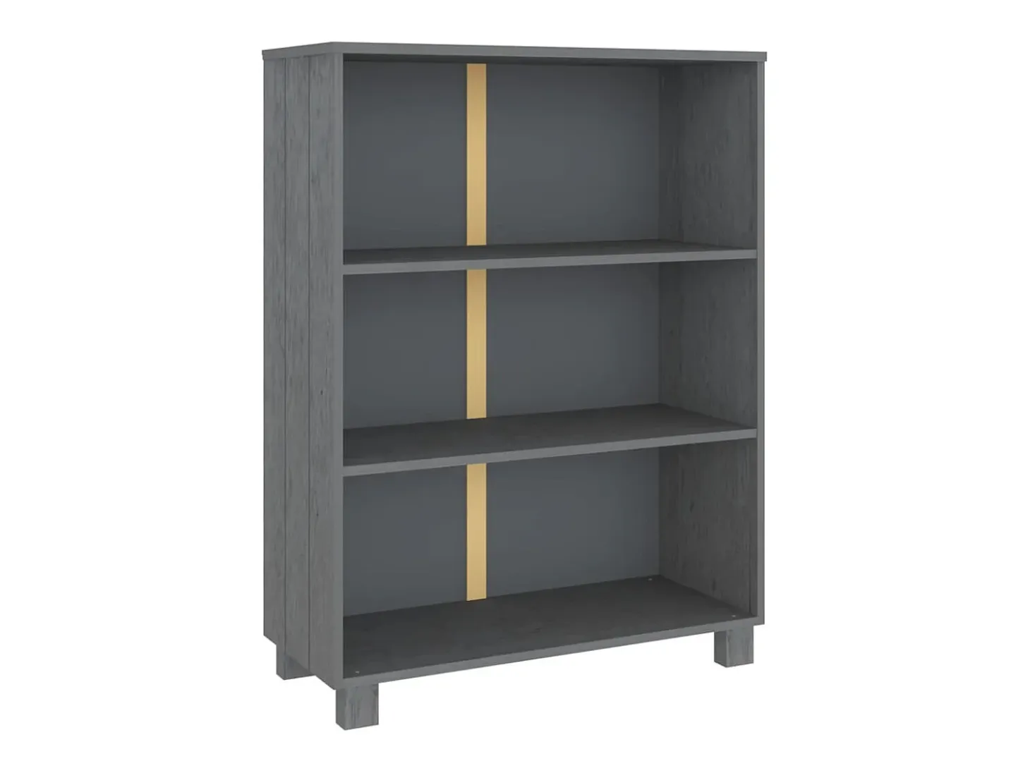 Estantería HAMAR madera maciza pino gris oscuro 85x35x112 cm