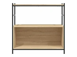 Estantería hierro madera ingeniería roble Sonoma 80x30x78,5 cm