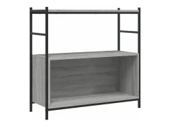 Estantería hierro y madera ingeniería gris Sonoma 80x30x78,5 cm