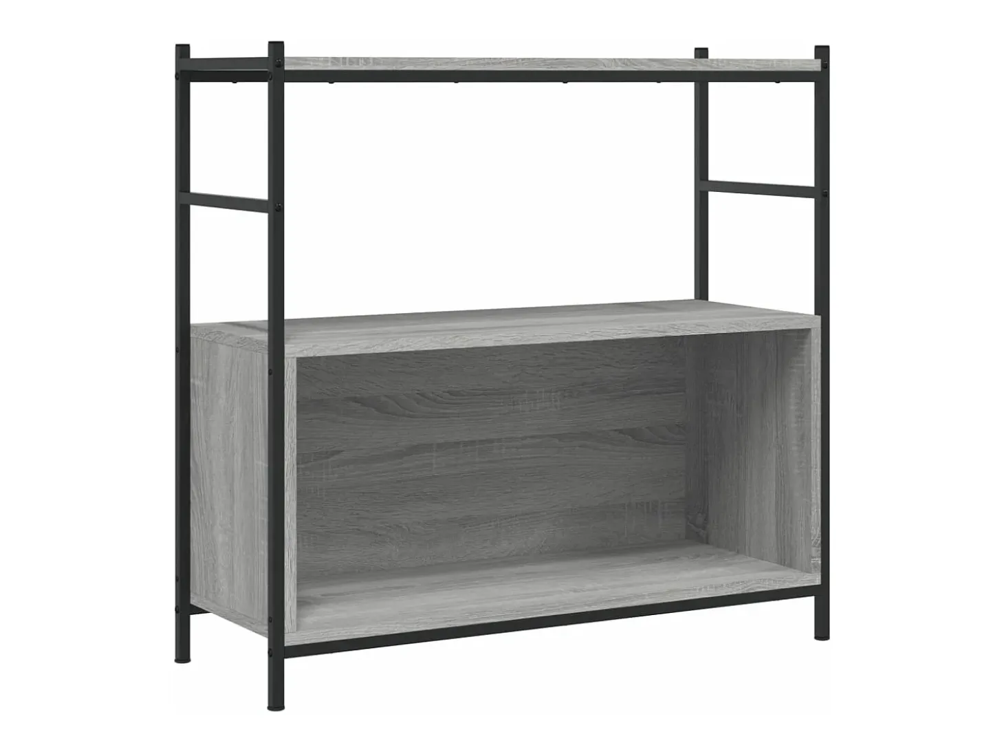 Estantería hierro y madera ingeniería gris Sonoma 80x30x78,5 cm