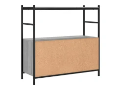 Estantería hierro y madera ingeniería gris Sonoma 80x30x78,5 cm
