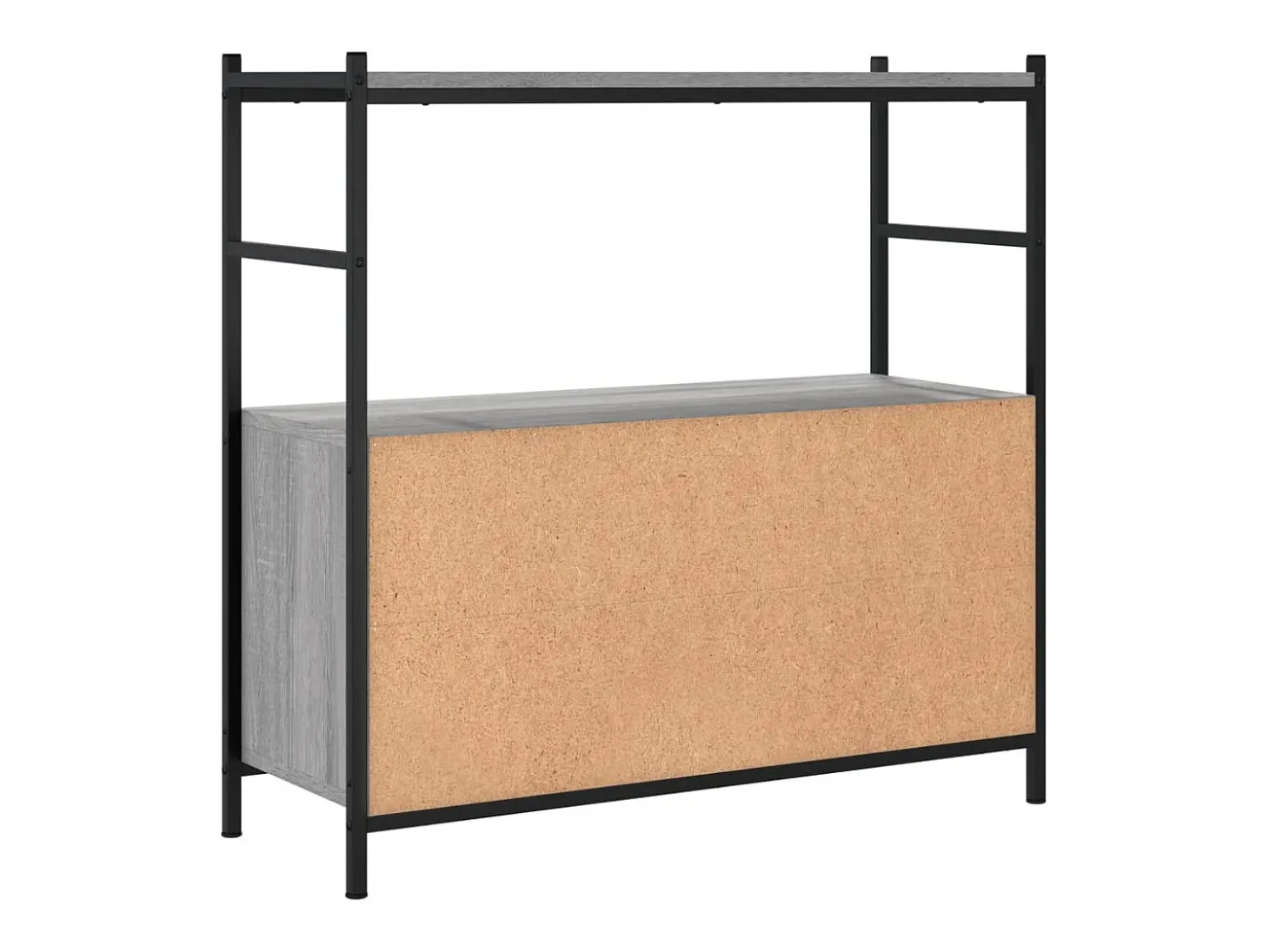 Estantería hierro y madera ingeniería gris Sonoma 80x30x78,5 cm