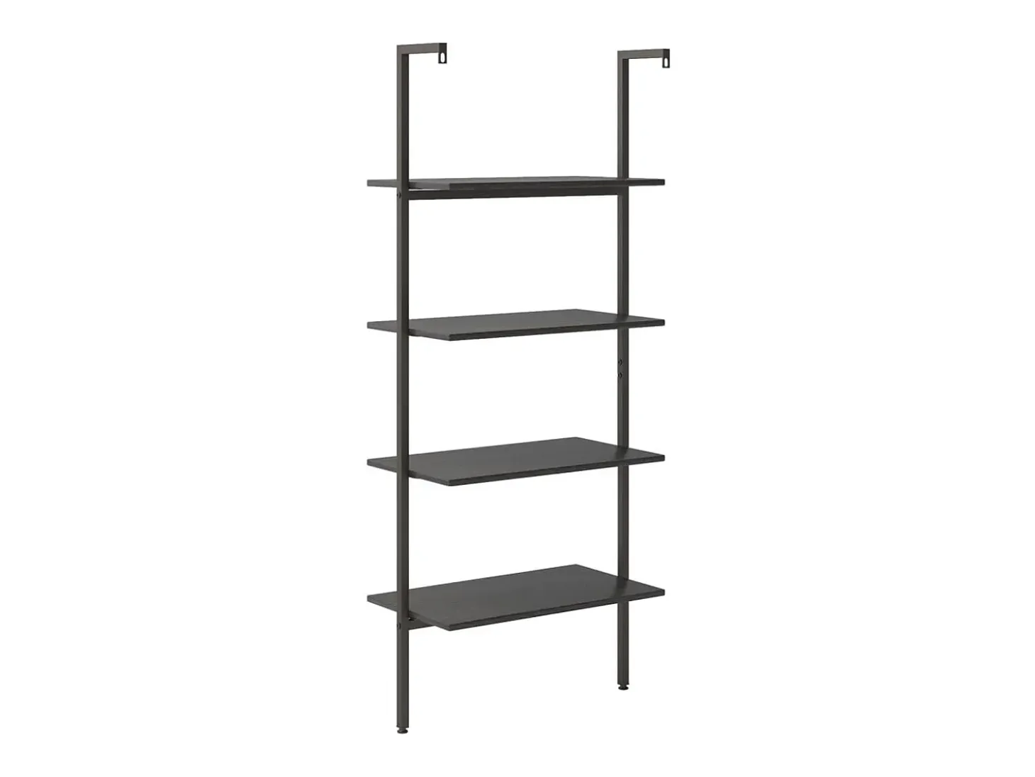 Estantería inclinada de 4 niveles negro 64x35x152,5 cm