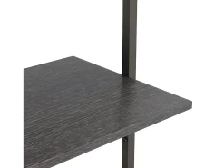 Estantería inclinada de 4 niveles negro 64x35x152,5 cm