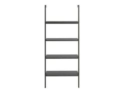 Estantería inclinada de 4 niveles negro 64x35x152,5 cm