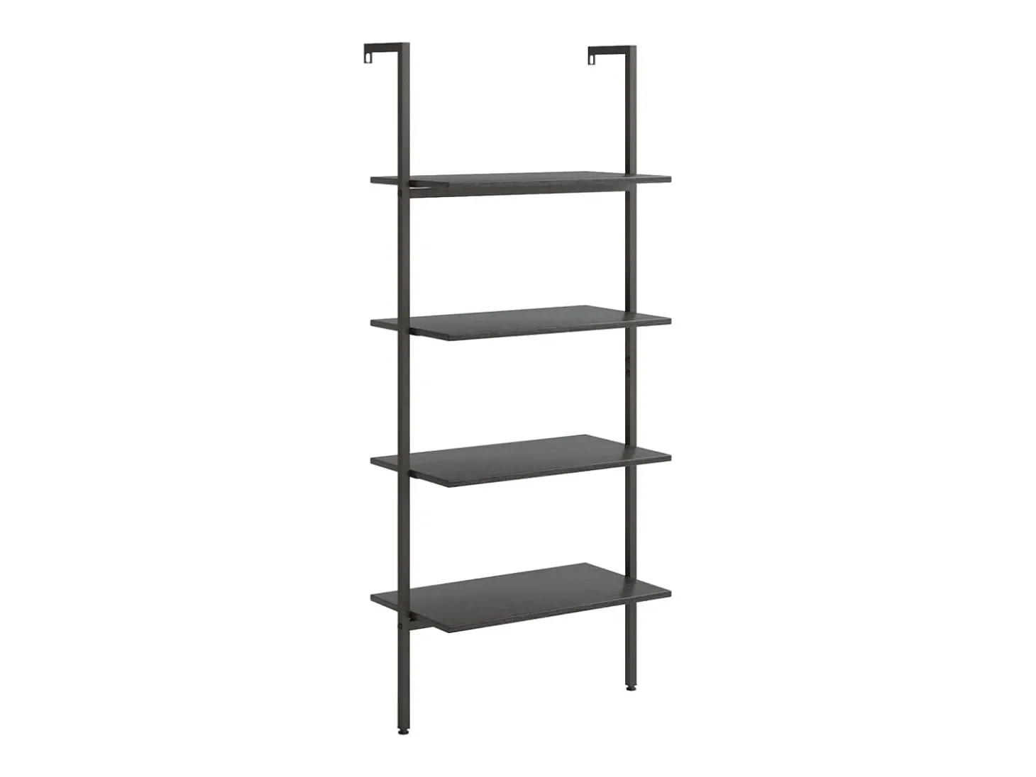 Estantería inclinada de 4 niveles negro 64x35x152,5 cm