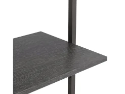 Estantería inclinada de 5 niveles negro 64x35x185 cm