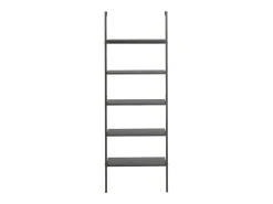 Estantería inclinada de 5 niveles negro 64x35x185 cm