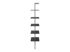 Estantería inclinada de 5 niveles negro 64x35x185 cm