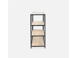 Estantería industrial de metal y efecto madera, 5 niveles madera