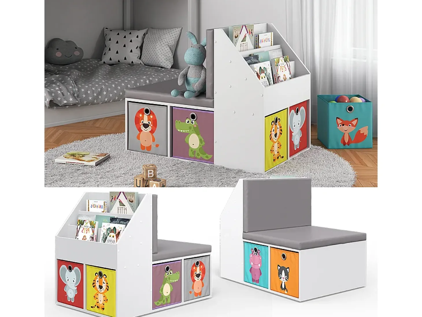 Estantería infantil blanco 97.1x66.8x78.4 onix