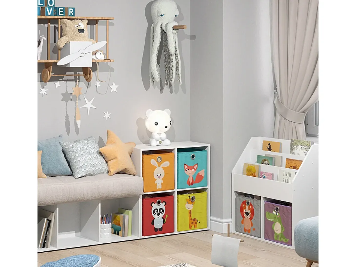 Estantería infantil blanco 72.6x29x72 tetra