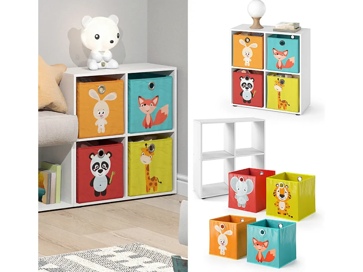 Estantería infantil blanco 72.6x29x72 tetra