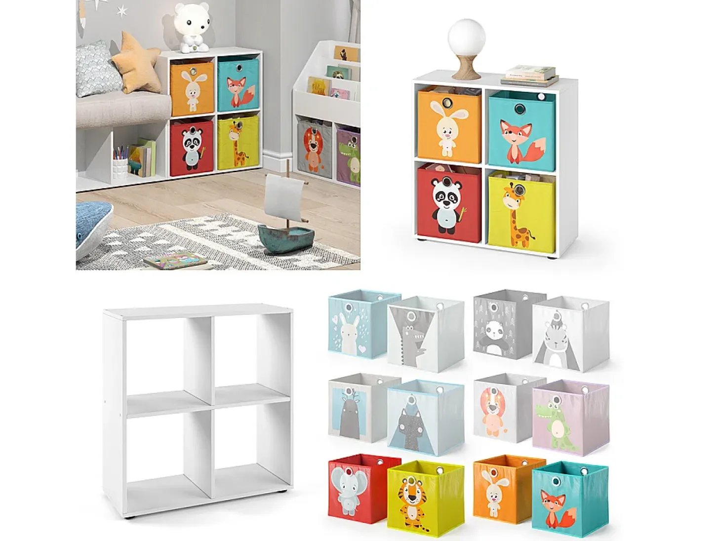 Estantería infantil blanco 72.6x29x72 tetra
