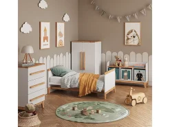 Estantería infantil blanco/artesano 80x37x46 malia