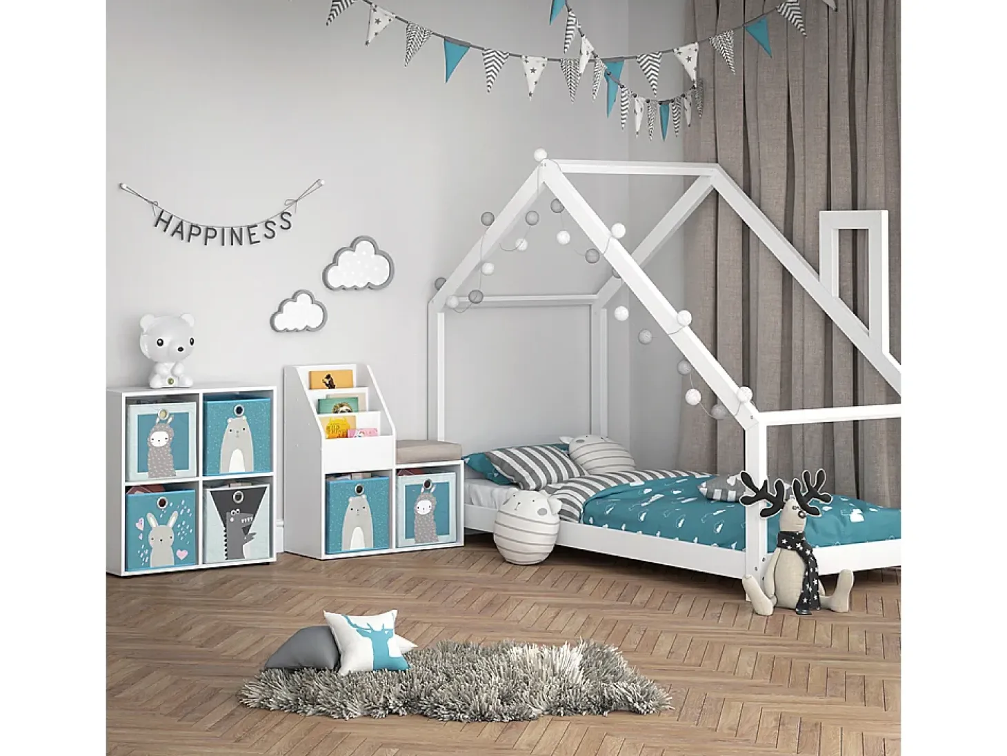 Estantería infantil blanco 30.9x72x79 luigi