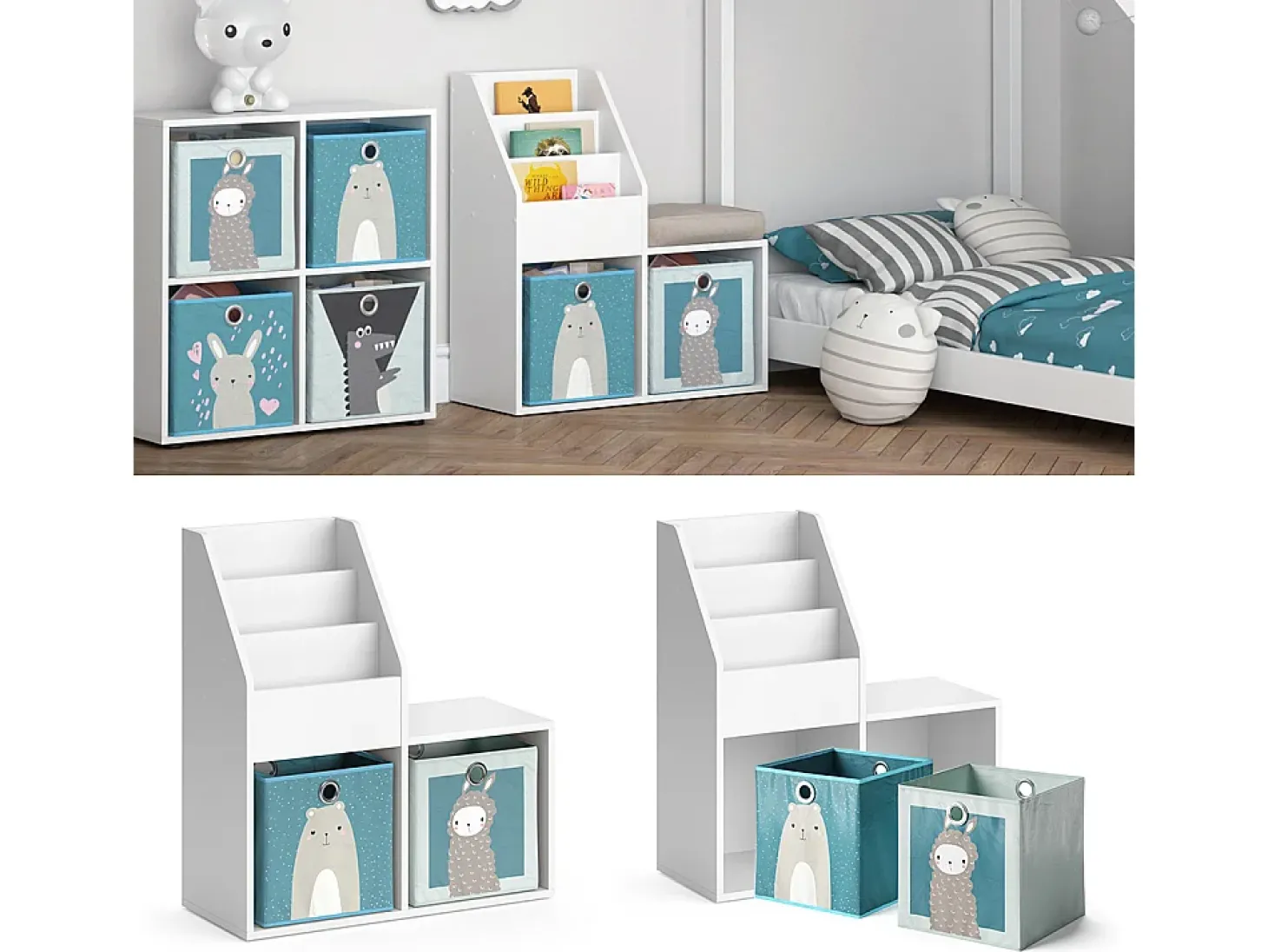Estantería infantil blanco 30.9x72x79 luigi