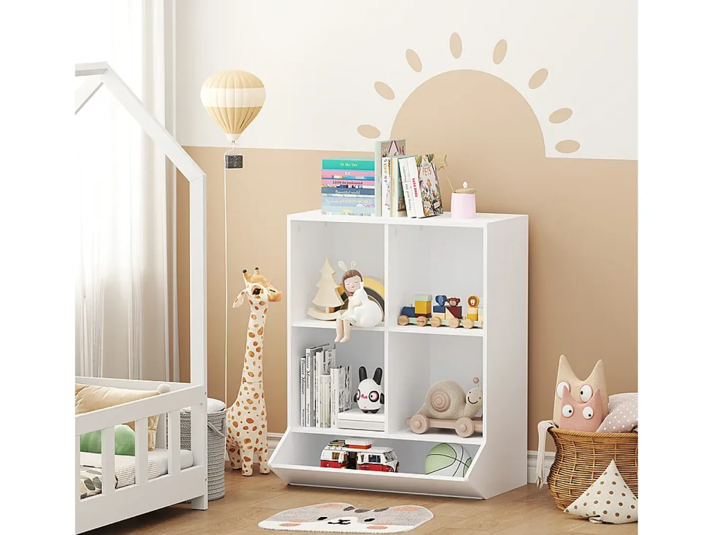 Estantería infantil blanco 65.5x31x82.5 conny
