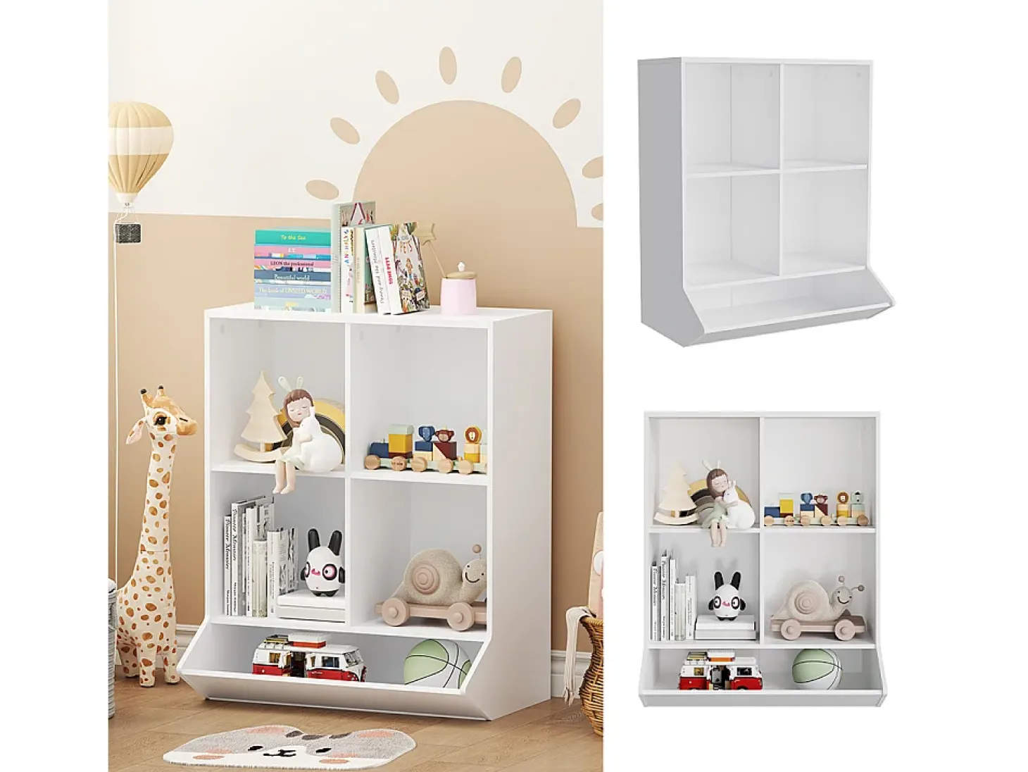 Estantería infantil blanco 65.5x31x82.5 conny
