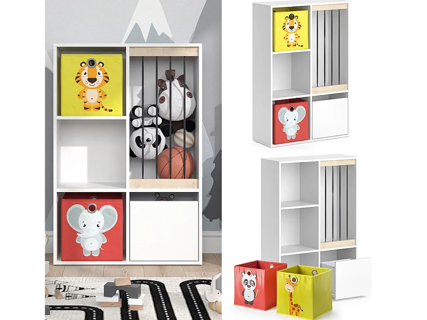 Estantería infantil blanco 29.2x72x107.8 luigi