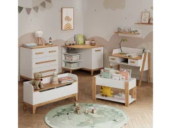 Estantería infantil blanco/artesano 35.2x30x159.5 malia