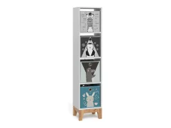 Estantería infantil blanco/artesano 35.2x30x159.5 malia