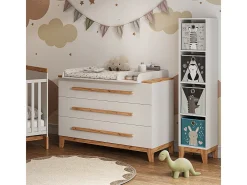 Estantería infantil blanco/artesano 35.2x30x159.5 malia