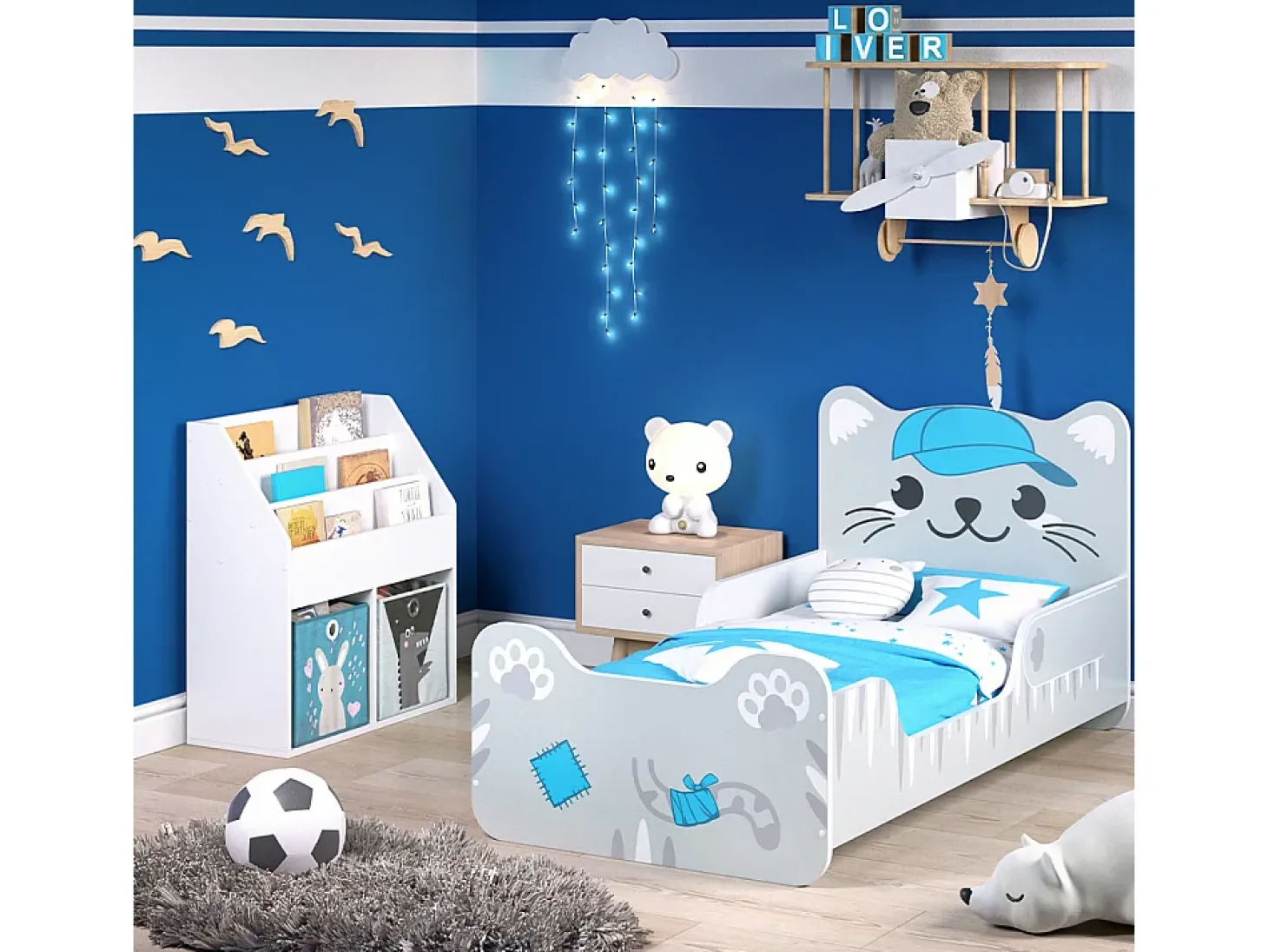 Estantería infantil blanco 72x30.7x79 luigi