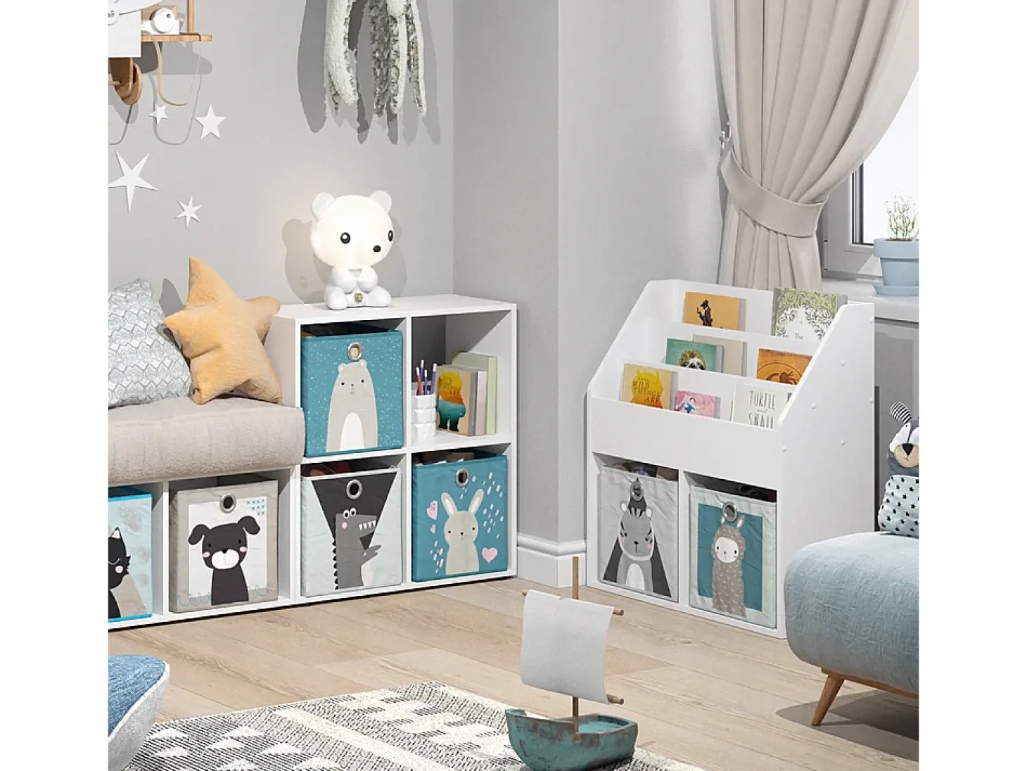 Estantería infantil blanco 72x30.7x79 luigi