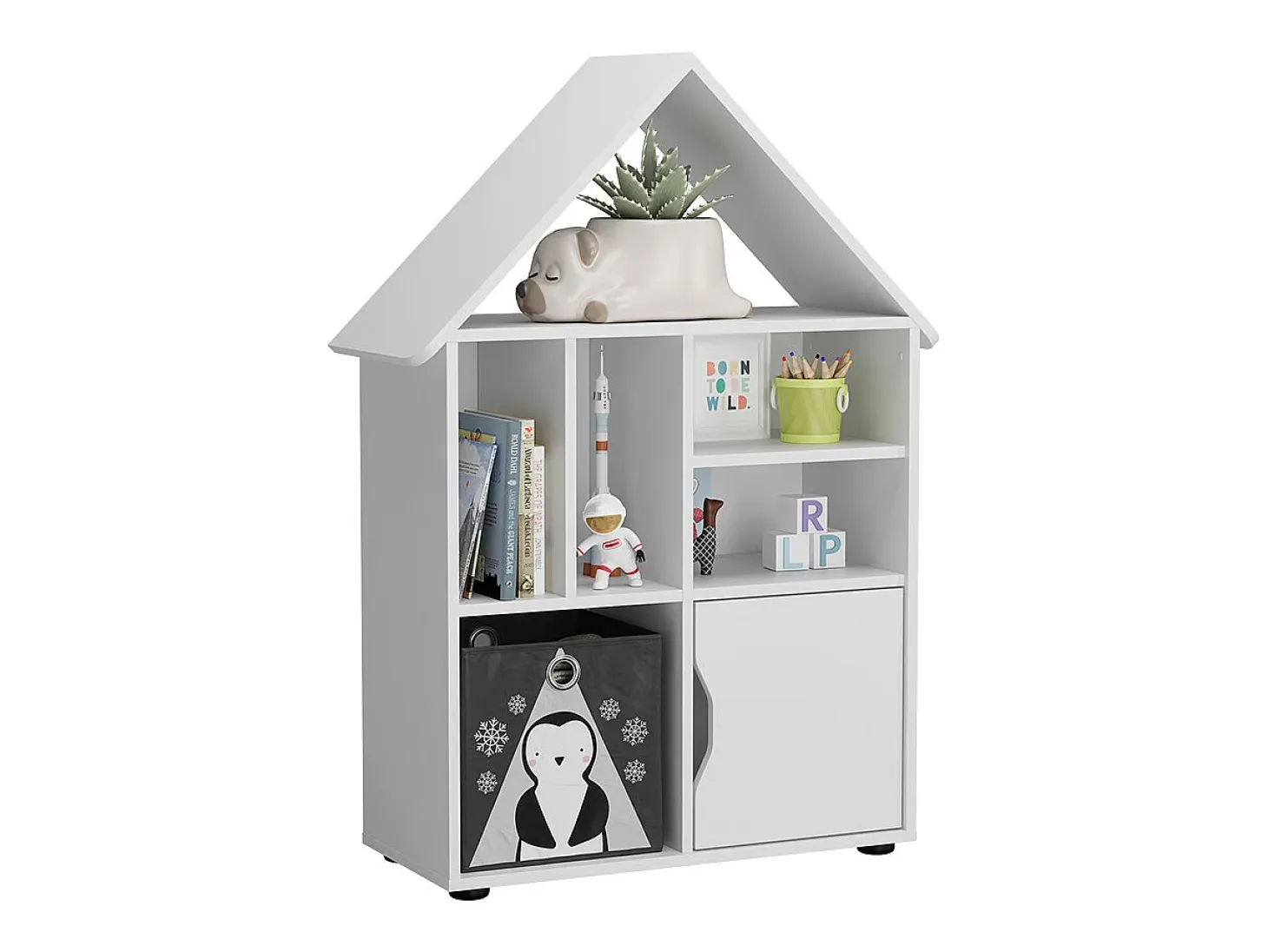 Estantería infantil blanco 71x32.1x112.2 estell