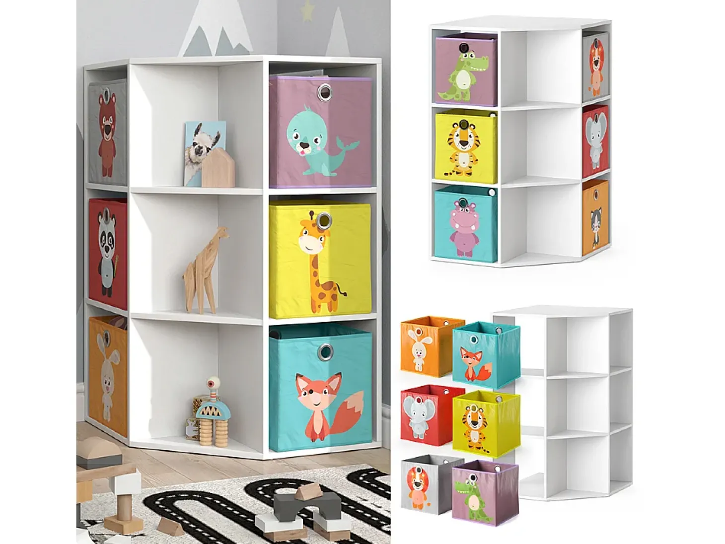 Estantería infantil blanco 64x64x107.8 luigi